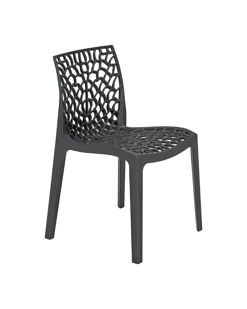 Chaise noire sans accoudoirs