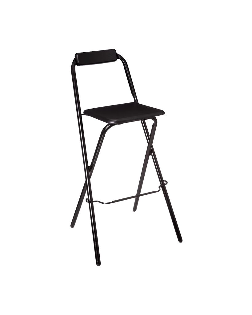 Tabouret de bar pliant noir 