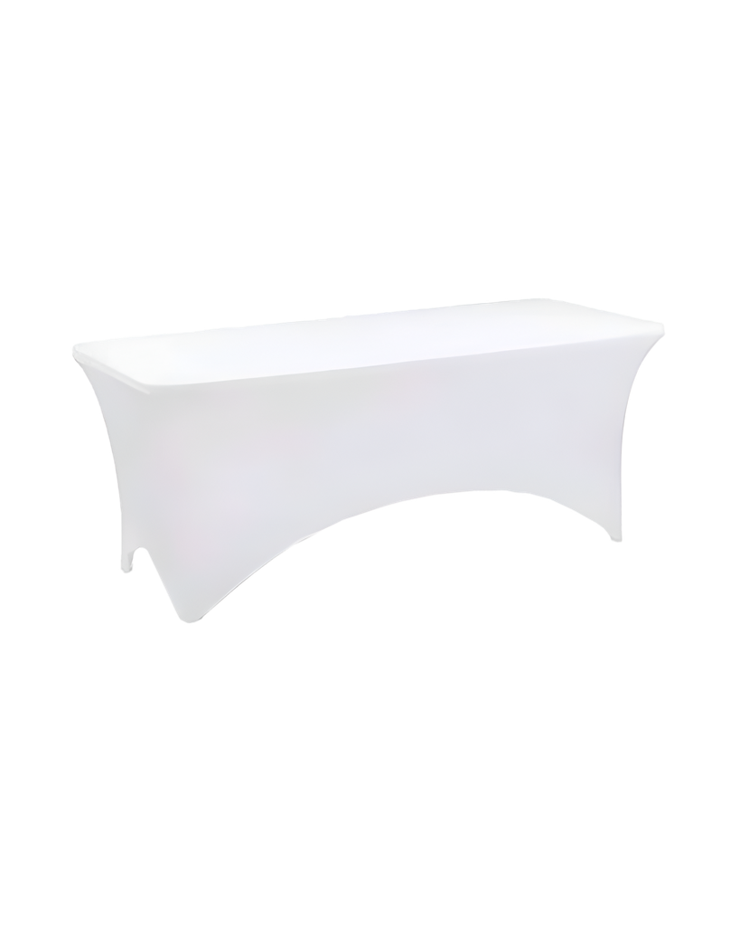 Housse blanche table 180