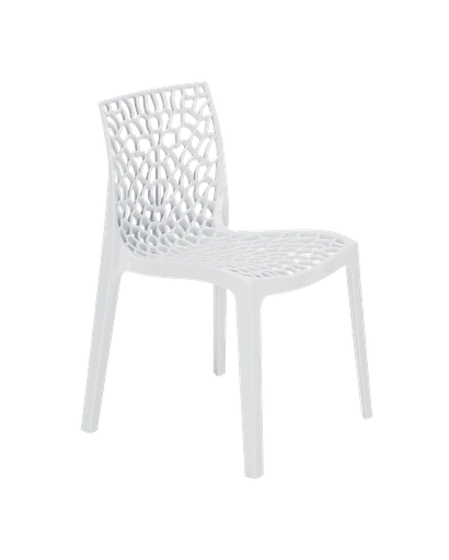 [M1001] Chaise blanche sans accoudoirs