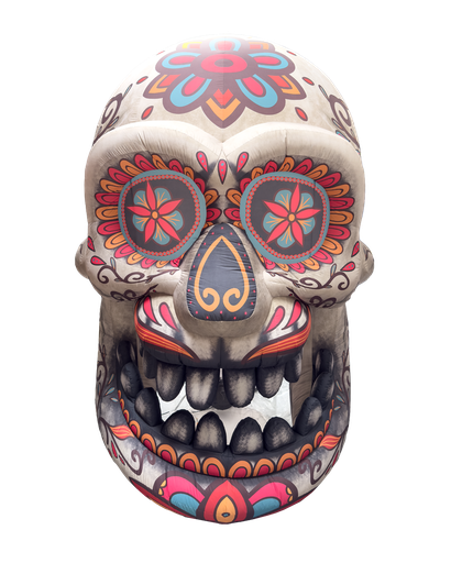 [GD7029] Tete de mort blanche et colorée 